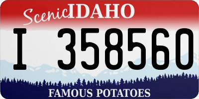 ID license plate I358560