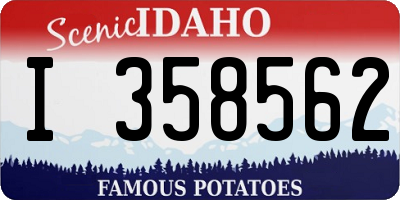ID license plate I358562