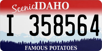 ID license plate I358564