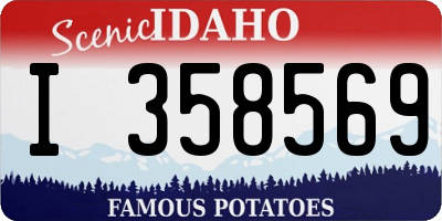 ID license plate I358569