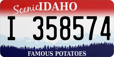 ID license plate I358574