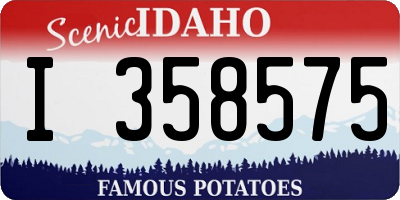 ID license plate I358575