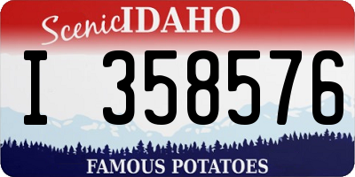 ID license plate I358576