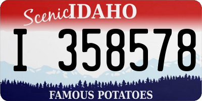 ID license plate I358578