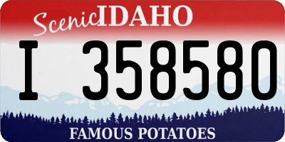 ID license plate I358580