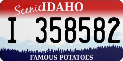 ID license plate I358582