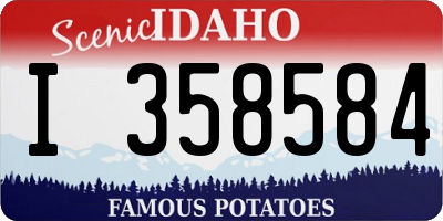 ID license plate I358584