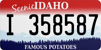 ID license plate I358587