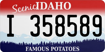 ID license plate I358589