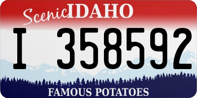 ID license plate I358592