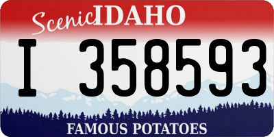 ID license plate I358593