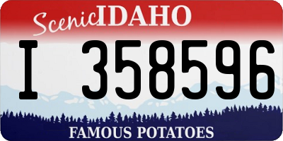 ID license plate I358596