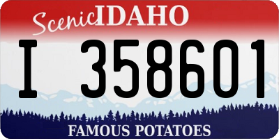 ID license plate I358601