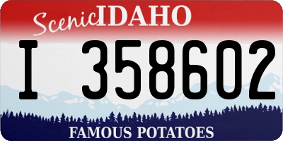 ID license plate I358602
