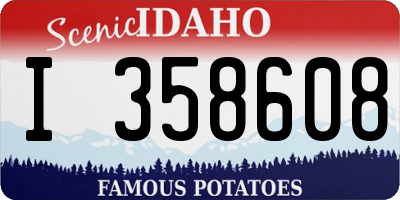 ID license plate I358608