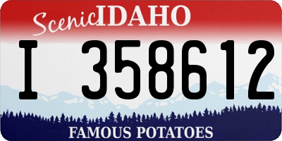 ID license plate I358612