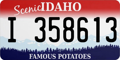 ID license plate I358613