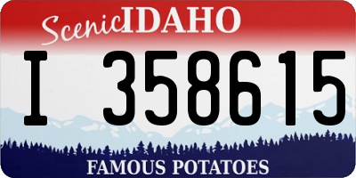 ID license plate I358615