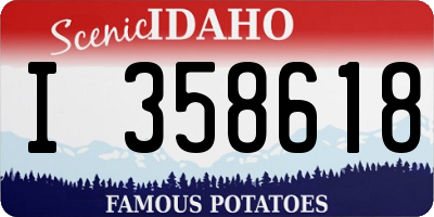 ID license plate I358618