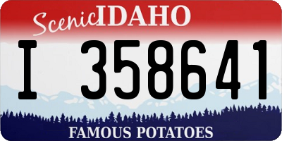 ID license plate I358641