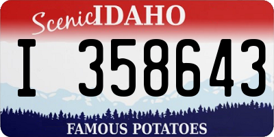 ID license plate I358643