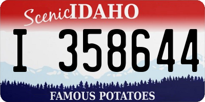 ID license plate I358644