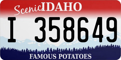 ID license plate I358649