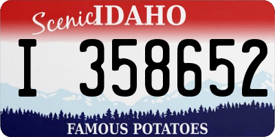 ID license plate I358652