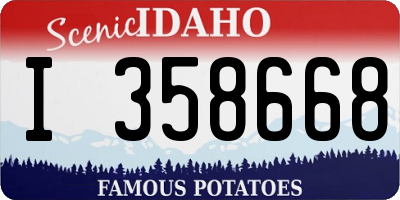 ID license plate I358668