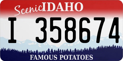 ID license plate I358674