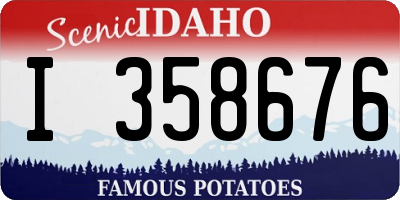 ID license plate I358676