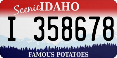 ID license plate I358678