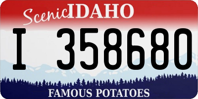 ID license plate I358680