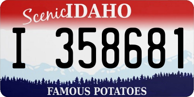 ID license plate I358681