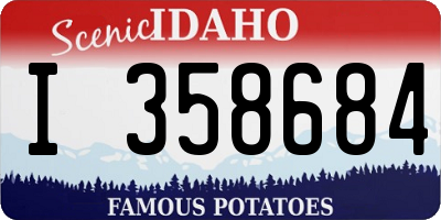 ID license plate I358684