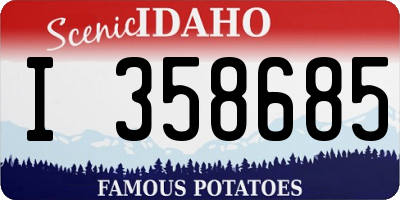ID license plate I358685