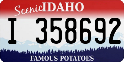 ID license plate I358692