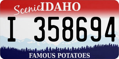 ID license plate I358694