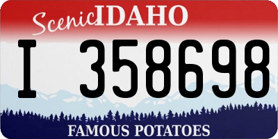 ID license plate I358698