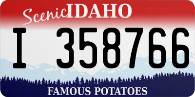 ID license plate I358766