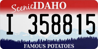 ID license plate I358815