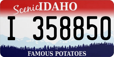 ID license plate I358850