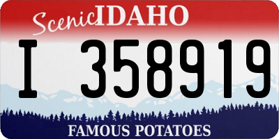 ID license plate I358919