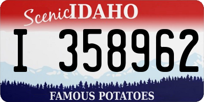 ID license plate I358962