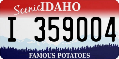 ID license plate I359004