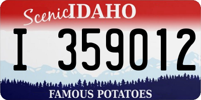 ID license plate I359012