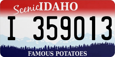 ID license plate I359013
