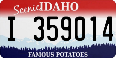 ID license plate I359014