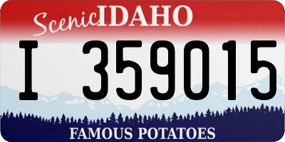 ID license plate I359015