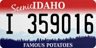 ID license plate I359016